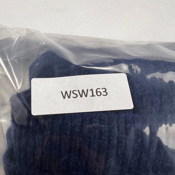 Sundance Blue Ruffle Collar & Sleeve Crew Neck Long Sleeve Sweater Size M - Picture 9 of 10